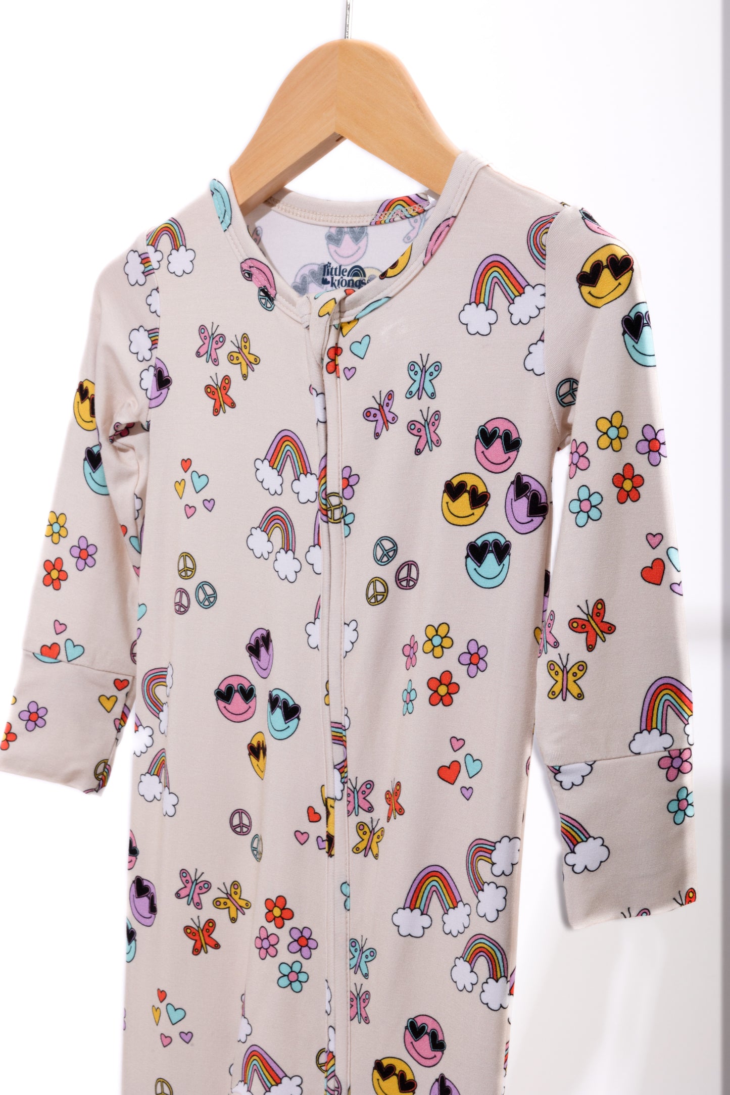 Rainbow Doodles Convertible Footie